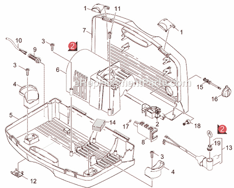 Page B Diagram and Parts List for K272 K 270 1.227-115.0 Karcher Pressure Washer